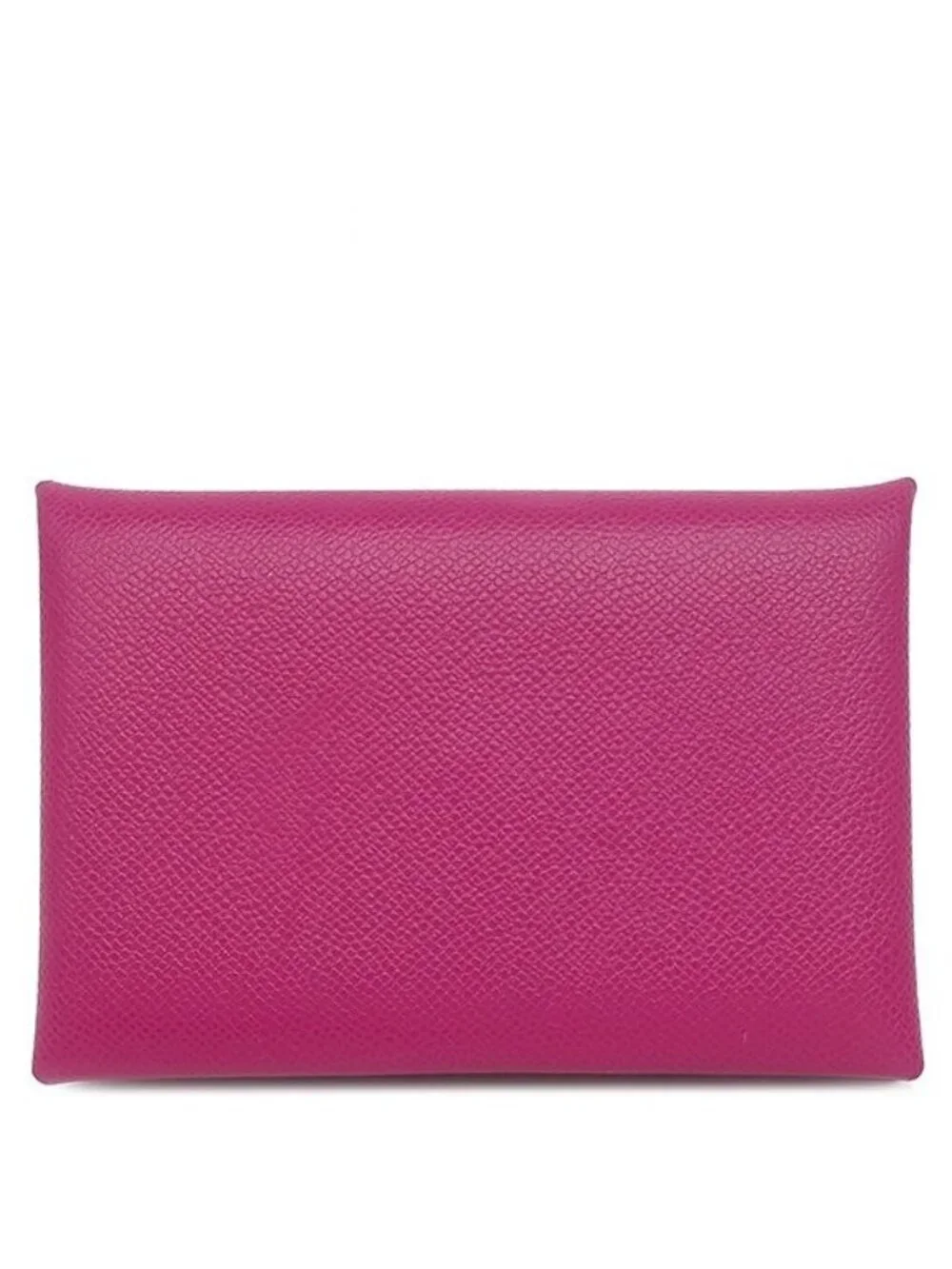 Hermes Card Case Calvi Leather Veau Madame Rose Purple Silver Business